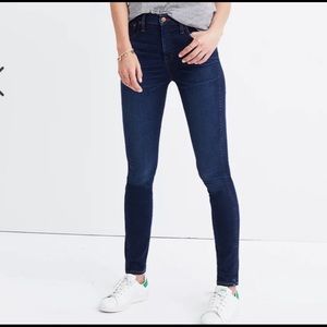 Madewell 10” high rise skinny denim jeans size 28